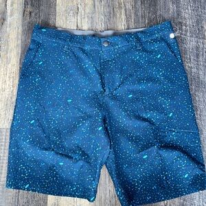 Blue Patterned Shorts
